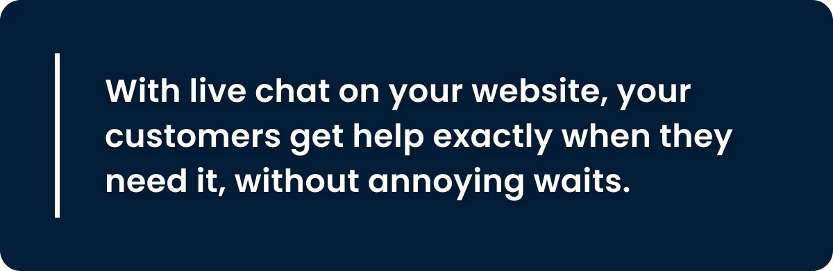 Live chat widget for your website